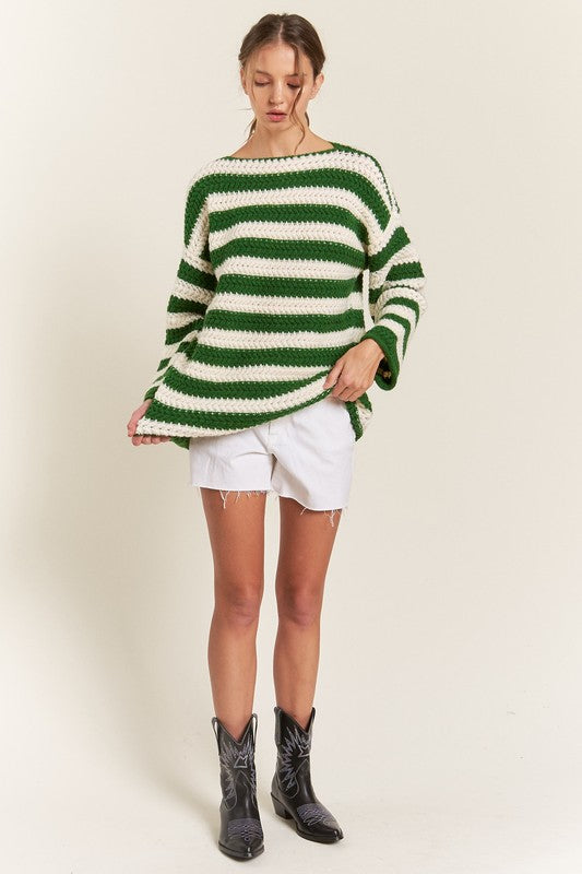 Green Stripe Sweater