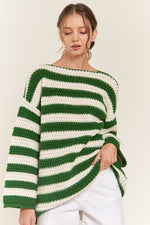 Green Stripe Sweater