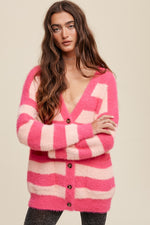 Sweetheart Striped Cardigan