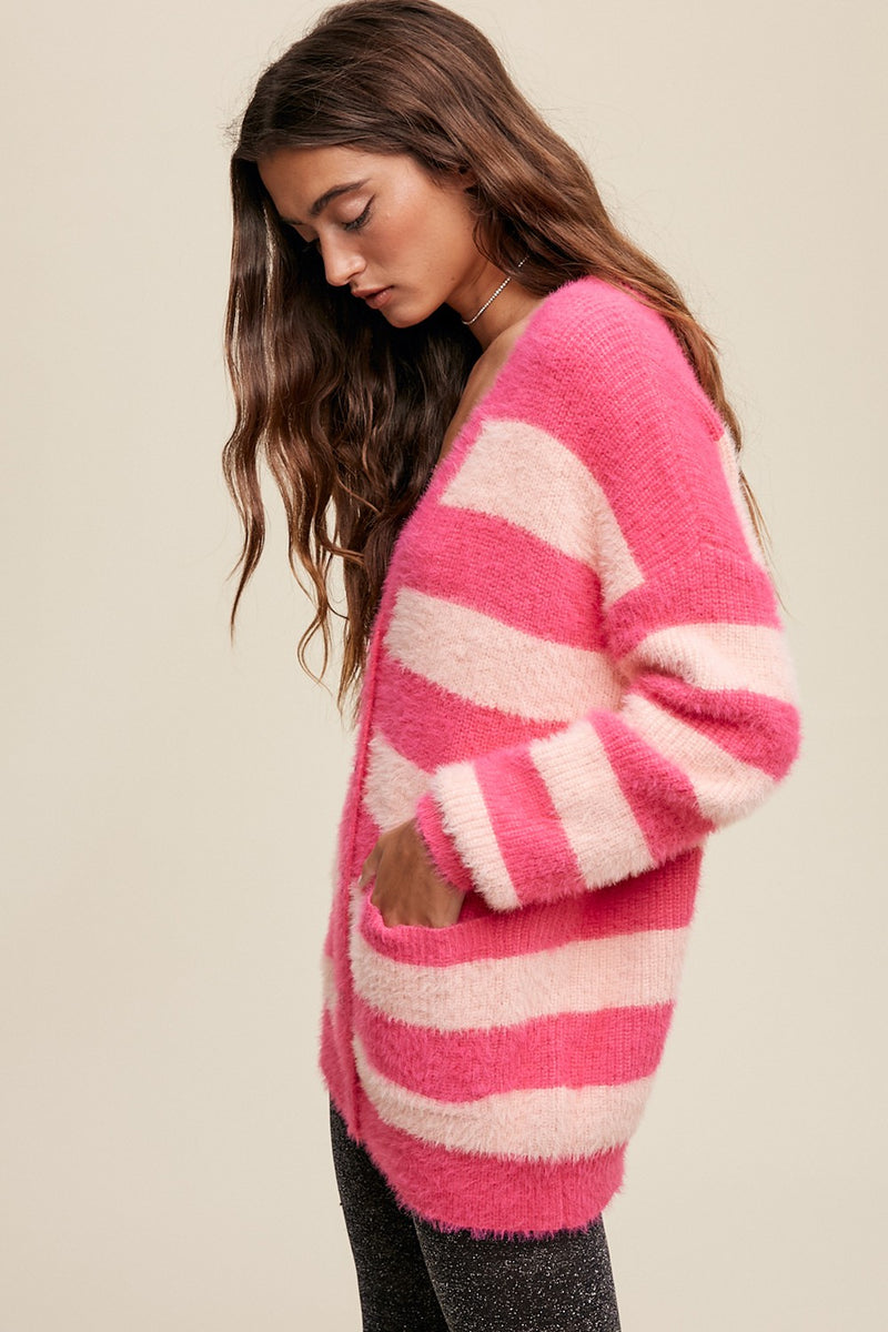 Sweetheart Striped Cardigan