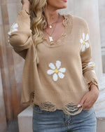 Daisy Distressed Sweater