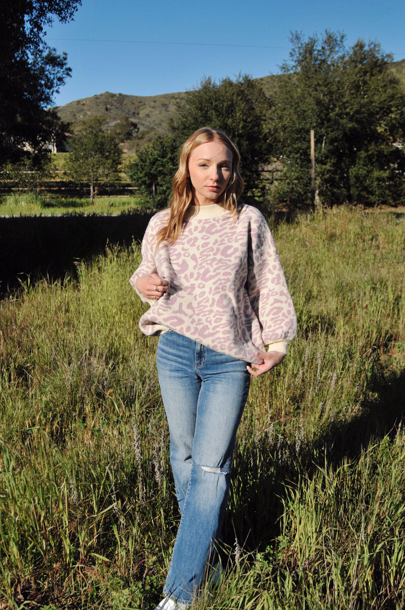 Lavender Leopard Sweater